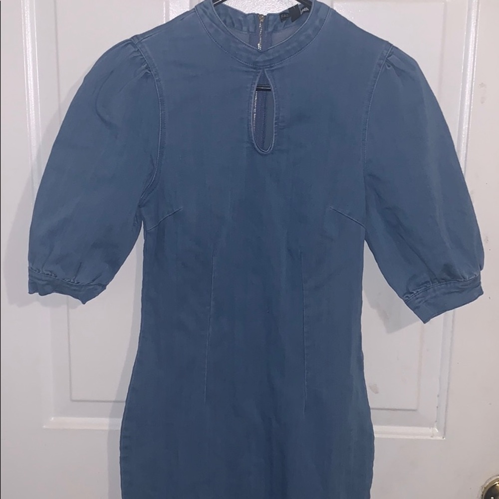 Fashion nova Blue Jean Dress Size S